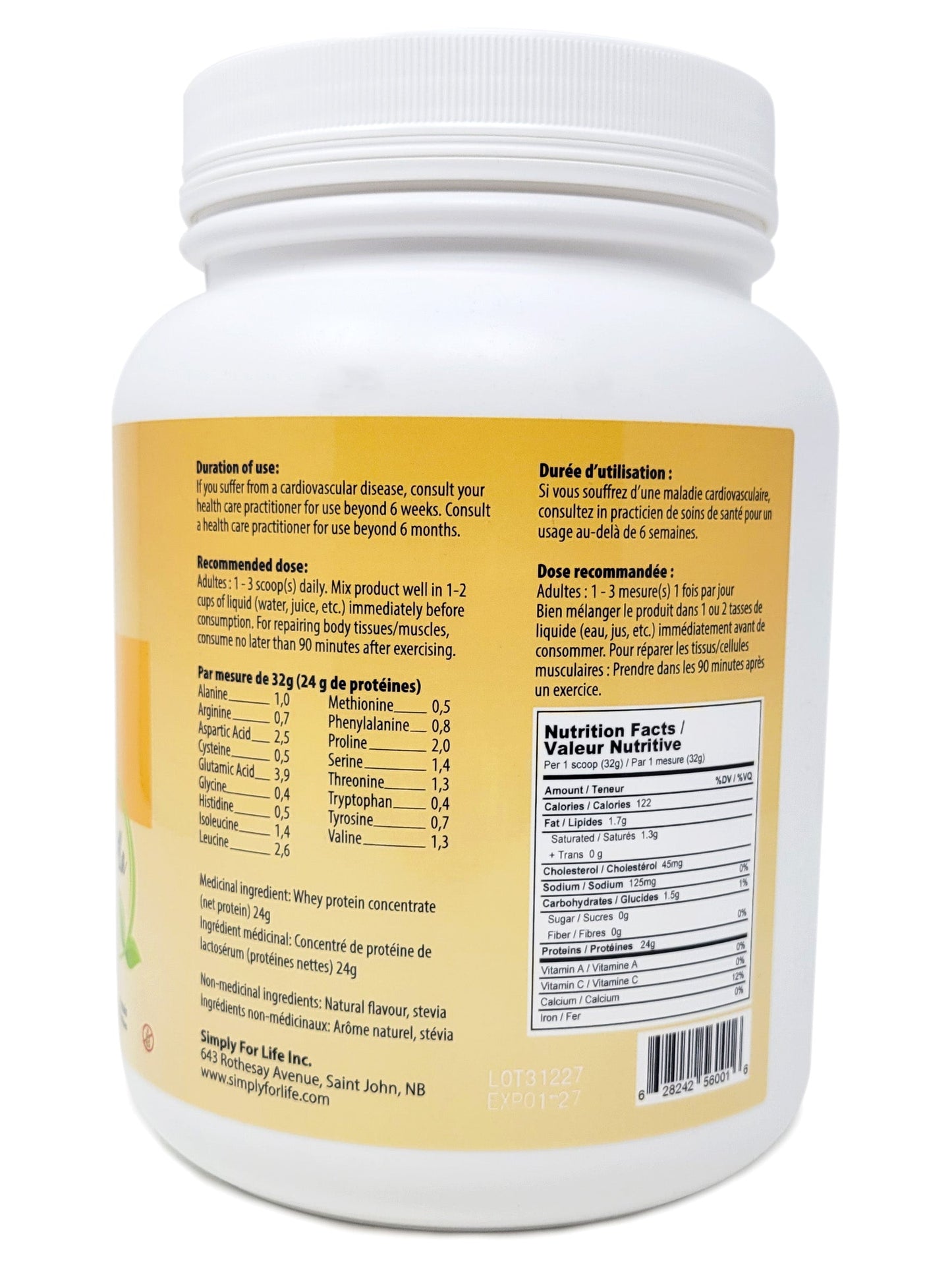 Simply Santé Whey Protein, Vanilla (907g) - CASE