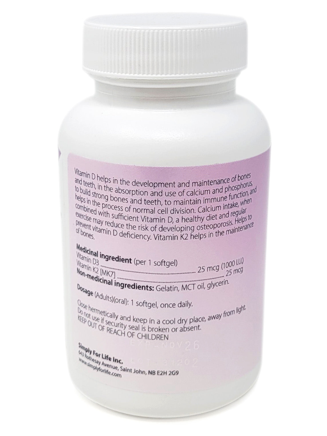 Simply Santé D3+K2 (60softgels)